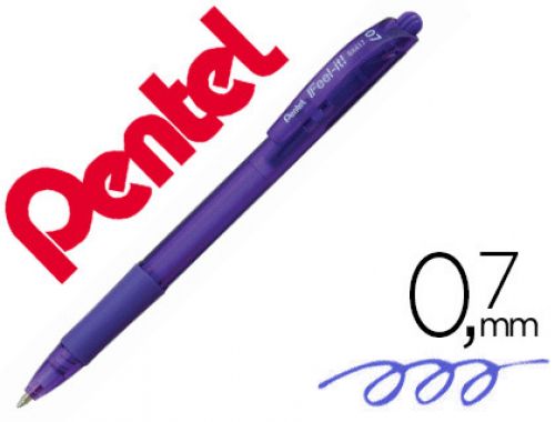 Esferografica pentel retratil bx417 cor violeta , Pentel , 900776 , 0884851029041